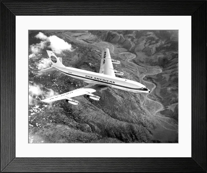 Framed Print : Pan American Airways, (Boeing 707-121), introduced in 1955.. Courtesy: CSU Archives / Everett Collection Framed Print : Pan American Airways, (Boeing 707-121), introduced in 1955.. Courtesy: CSU Archives / Everett Collection