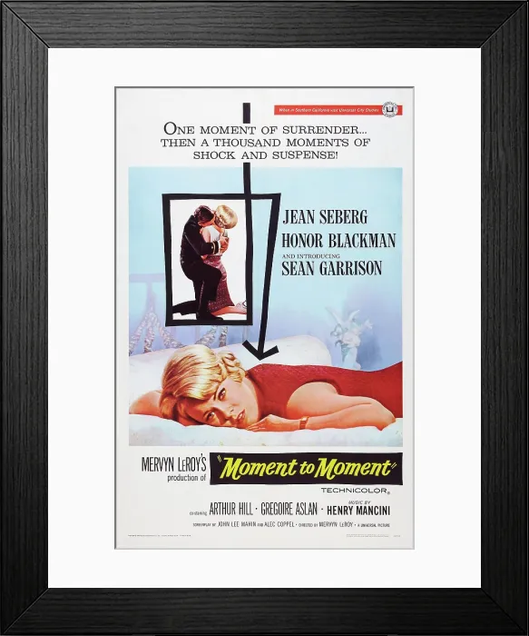 Framed Print : MOMENT TO MOMENT, US poster art, center: Jean Seberg, 1967