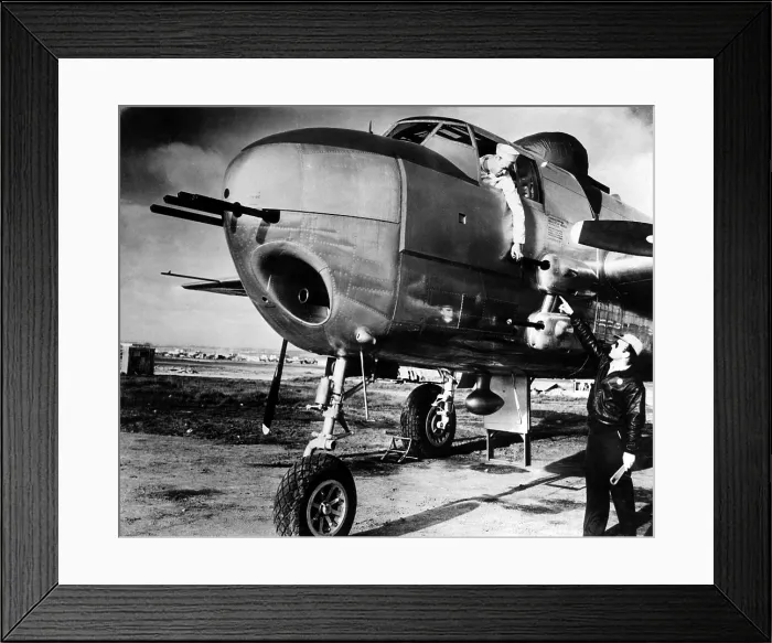 Framed Print : B-25 Mitchell bomber, used against the Germans during World War II, April, 1944. Courtesy: CSU Archives / Everett Collection Framed Print : B-25 Mitchell bomber, used against the Germans during World War II, April, 1944. Courtesy: CSU Archives / Everett Collection
