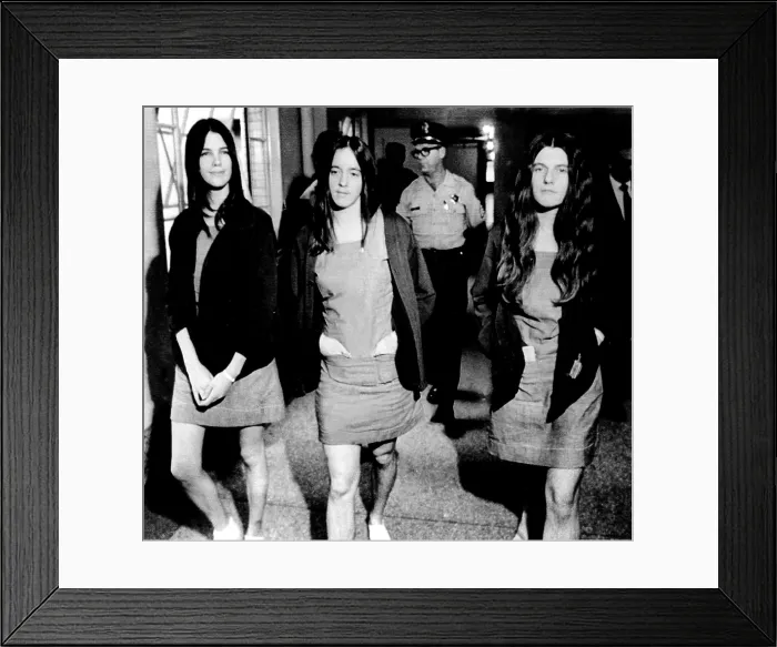Framed Print : Leslie Van Houton, Susan Atkins, Patricia Krenwinkel, part of Manson Family, during murder trial, 8 / 6 / 70. Courtesy: CSU Archives / Everett Collection Framed Print : Leslie Van Houton, Susan Atkins, Patricia Krenwinkel, part of Manson Family, during murder trial, 8 / 6 / 70. Courtesy: CSU Archives / Everett Collection