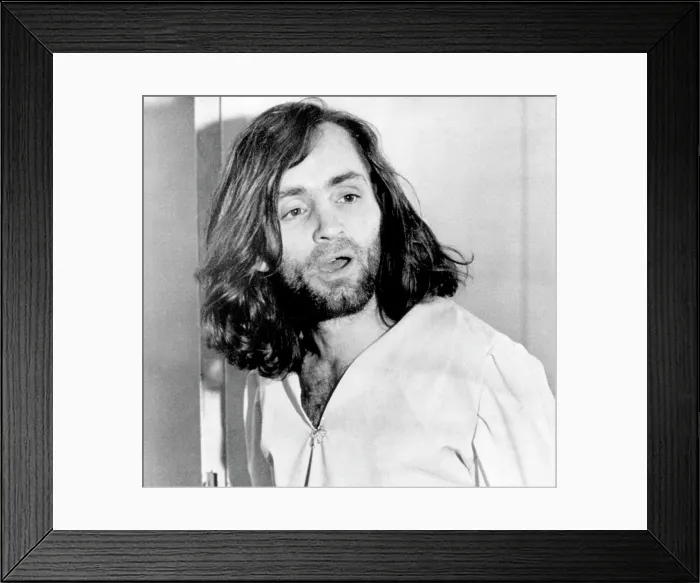 Framed Print : Charles Manson, cult leader, March 6, 1970. Courtesy: CSU Archives / Everett Collection