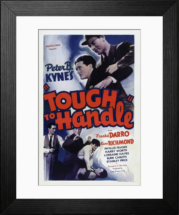 Framed Print : TOUGH TO HANDLE, top l-r: Frankie Darro, Kane Richmond on poster art, 1937 Framed Print : TOUGH TO HANDLE, top l-r: Frankie Darro, Kane Richmond on poster art, 1937