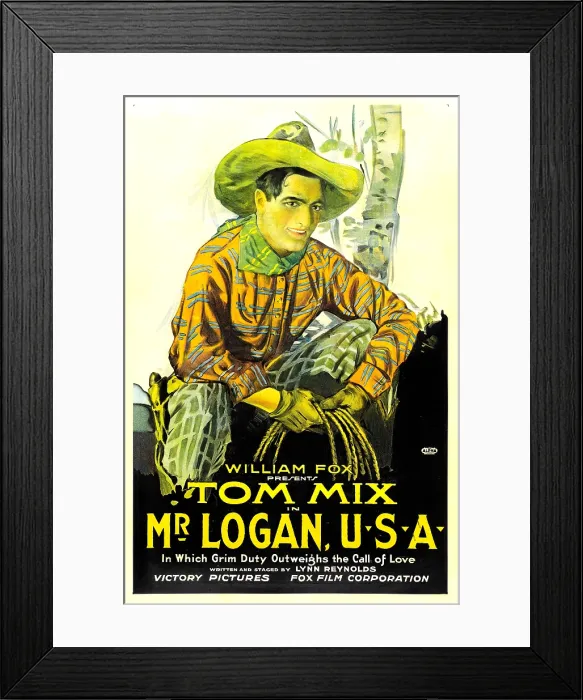 Framed Print : MR. LOGAN, U.S.A. Tom Mix, 1919, TM and Copyright 20th Century Fox Film Corp. All rights reserved. / courtesy Everett Collection