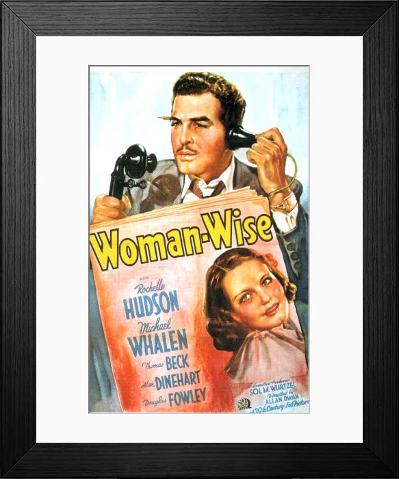 Framed Print : WOMAN-WISE, US poster, from top: Michael Whalen, Rochelle Hudson, 1937. 20th Century Fox, TM & Copyright / Courtesy: Everett Collection Framed Print : WOMAN-WISE, US poster, from top: Michael Whalen, Rochelle Hudson, 1937. 20th Century Fox, TM & Copyright / Courtesy: Everett Collection
