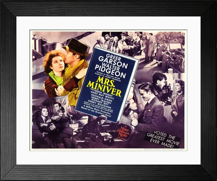 Framed Print : MRS. MINIVER, from left: Greer Garson, Walter Pidgeon, 1942 Framed Print : MRS. MINIVER, from left: Greer Garson, Walter Pidgeon, 1942