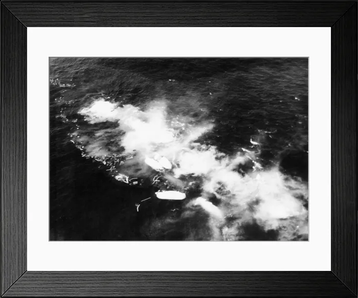 Framed Print : ANDREA DORIA, the Italian ocean liner is sinking in the ocean, 60 miles off of Nantucket Island, July 25, 1956, after its collision with the Swedish liner, Stockholm Framed Print : ANDREA DORIA, the Italian ocean liner is sinking in the ocean, 60 miles off of Nantucket Island, July 25, 1956, after its collision with the Swedish liner, Stockholm