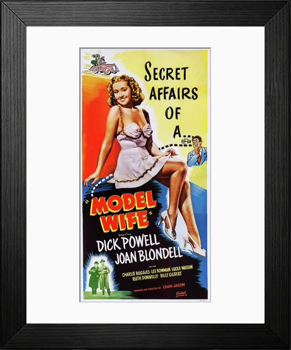 Framed Print : MODEL WIFE, Joan Bennett on poster art, 1941