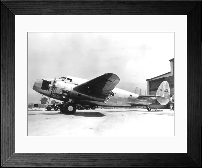 Framed Print : Lockheed airplane built for Howard Hughes round the world flight, called World's Fair'39.photo6 / 23 / 38. Courtesy: CSU Archives  /  Everett Collection
