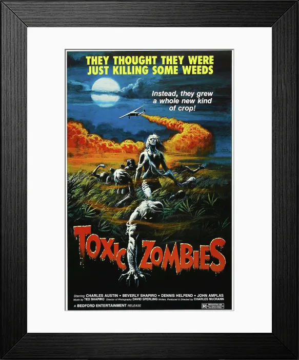 Framed Print : TOXIC ZOMBIES, (aka BLOODEATERS), US poster, 1980. Parker National Distributing / courtesy Everett Collection