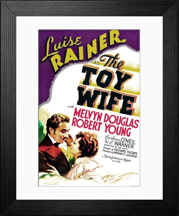 Framed Print : THE TOY WIFE, US poster art, from left: Melvyn Douglas, Luise Rainer, 1938 Framed Print : THE TOY WIFE, US poster art, from left: Melvyn Douglas, Luise Rainer, 1938