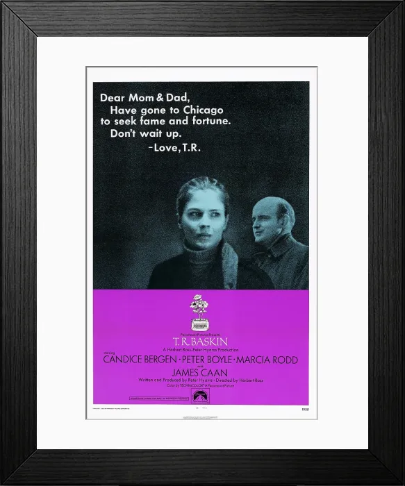 Framed Print : T.R. BASKIN, US poster art, from left: Candice Bergen, Peter Boyle, 1971 Framed Print : T.R. BASKIN, US poster art, from left: Candice Bergen, Peter Boyle, 1971