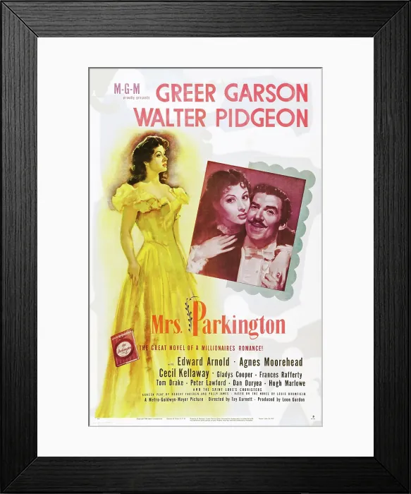 Framed Print : MRS. PARKINGTON, l-r: Greer Garson, Walter Pidgeon on poster art, 1944 Framed Print : MRS. PARKINGTON, l-r: Greer Garson, Walter Pidgeon on poster art, 1944