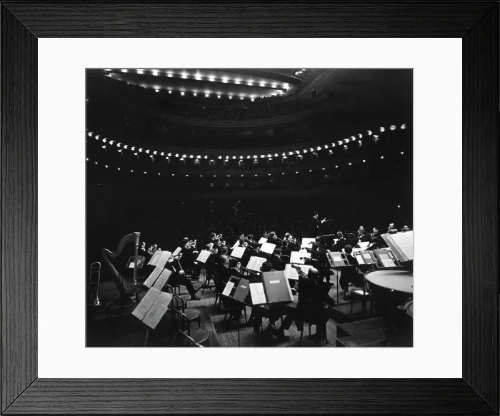 Framed Print : CARNEGIE HALL, the NY Philharmonic Symphony Orchestra, performing at Carnegie Hall, 2 / 25 / 1942.. Courtesy: CSU Archives  /  Everett Collection