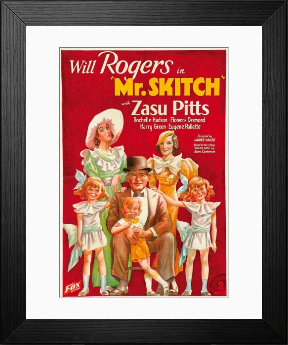 Framed Print : MR. SKITCH, second from left: Zasu Pitts, center: Will Rogers, 1933, TM and Copyright 20th Century Fox Film Corp. All rights reserved. / courtesy Everett Collection