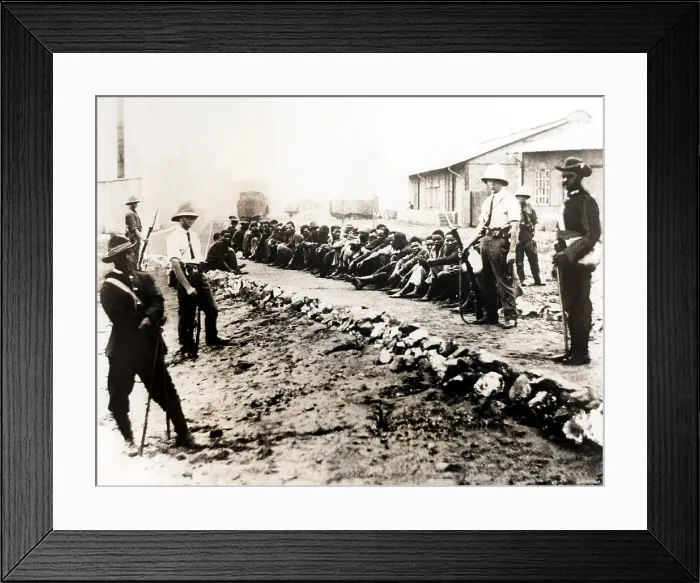 Framed Print : Native round-up by the British government in South Africa, 1930. Courtesy: CSU Archives  /  Everett Collection