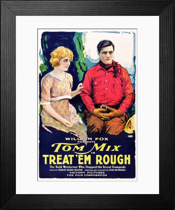 Framed Print : TREAT EM ROUGH, from left: Jane Novak, Tom Mix, 1919. TM & copyright 20th Century Fox Film Corp. All rights reserved / courtesy Everett Collection Framed Print : TREAT EM ROUGH, from left: Jane Novak, Tom Mix, 1919. TM & copyright 20th Century Fox Film Corp. All rights reserved / courtesy Everett Collection