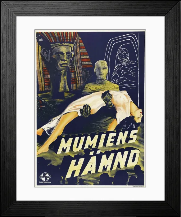 Framed Print : THE MUMMY'S HAND, Swedish poster art, 1940