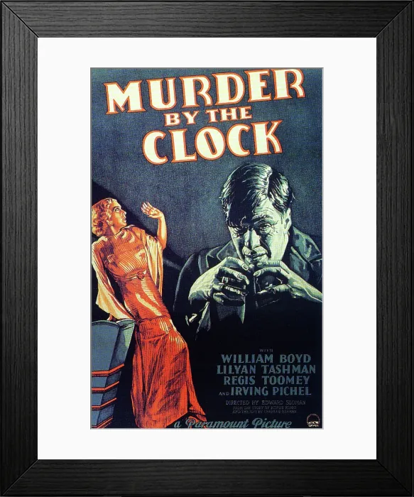 Framed Print : MURDER BY THE CLOCK, from left on US poster art: Lilyan Tashman, Irving Pichel, 1931