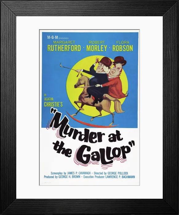 Framed Print : MURDER AT THE GALLOP, US poster art, Margaret Rutherford, Robert Morley, 1963 Framed Print : MURDER AT THE GALLOP, US poster art, Margaret Rutherford, Robert Morley, 1963