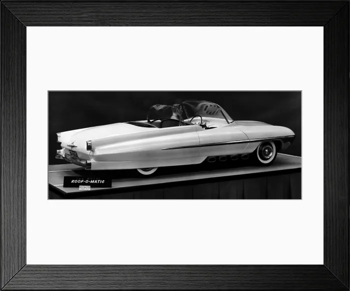 Framed Print : Model of Syrtis with Roof-O-Matic top down, 1953. Courtesy: CSU Archives / Everett Collection