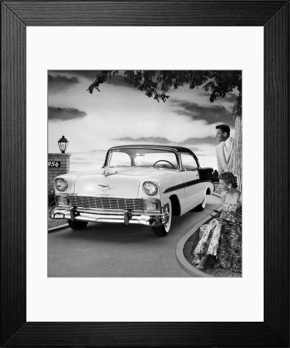 Framed Print : 1956 Chevrolet Bel Air Sport Coupe. Courtesy: CSU Archives / Everett Collection