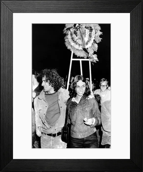 Framed Print : Abbie Hoffman and a friend at candlelight vigil, Chicago, 1969. Courtesy: CSU Archives / Everett Collection Framed Print : Abbie Hoffman and a friend at candlelight vigil, Chicago, 1969. Courtesy: CSU Archives / Everett Collection