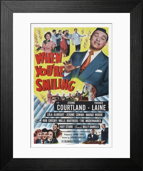 Framed Print : WHEN YOU'RE SMILING, US poster art, Frankie Laine, (top right), 1950