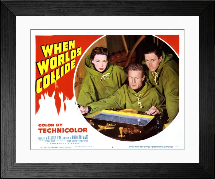 Framed Print : WHEN WORLDS COLLIDE, Barbara Rush, Richard Derr, Peter Hanson, 1951