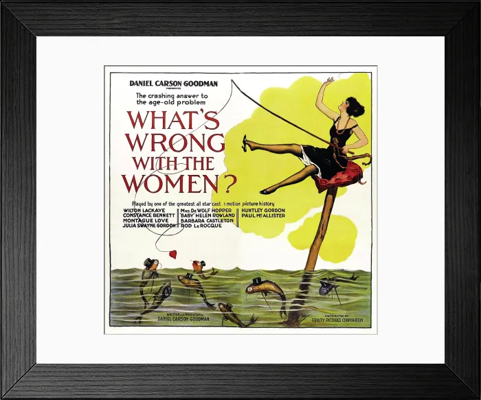 Framed Print : WHAT'S WRONG WITH THE WOMEN?, US poster art, 1922