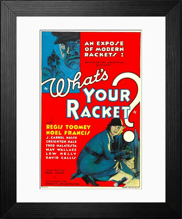 Framed Print : WHAT'S YOUR RACKET?, top: Regis Toomey, bottom: Noel Francis, 1934