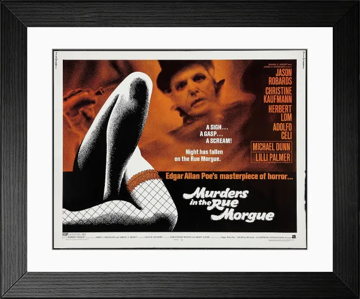Framed Print : MURDERS IN THE MORGUE, top: Herbert Lom on title card, 1971