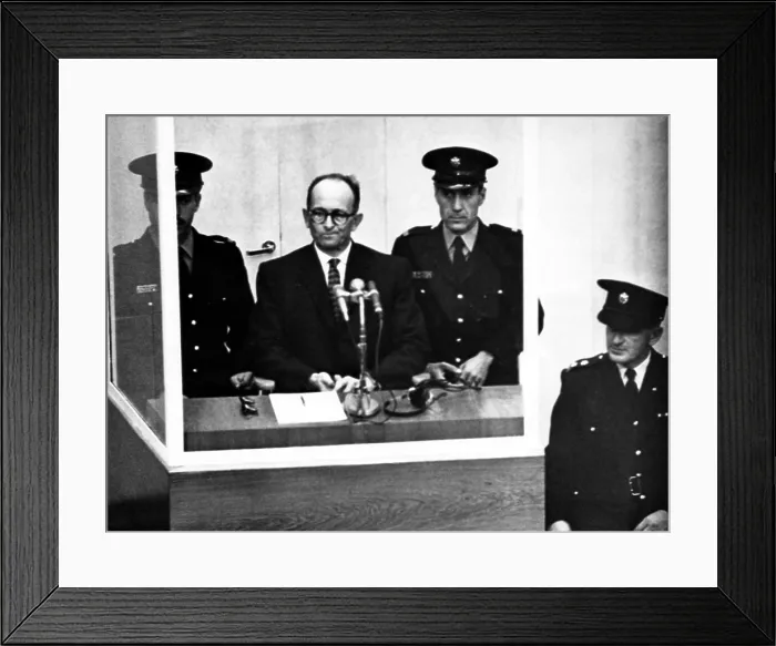 Framed Print : Adolph Eichmann on the opening day of his trial for war crimes, Israel, April 11, 1961.. Courtesy: CSU Archives  /  Everett Collection