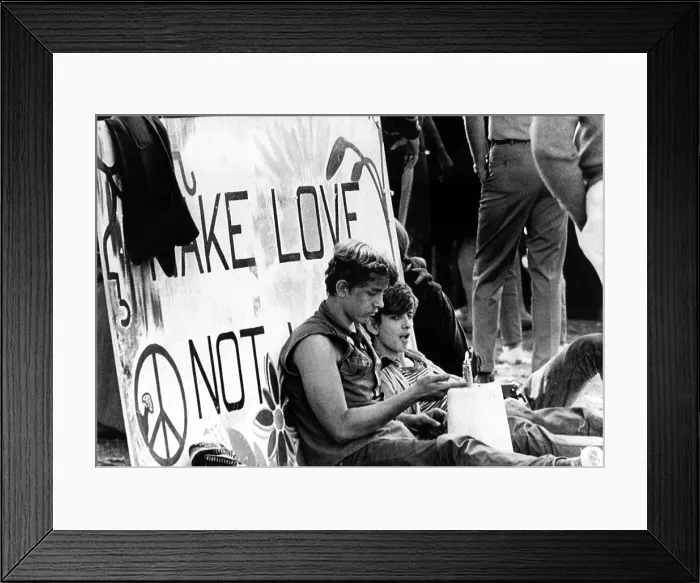 Framed Print : Anti-war Demonstrators, Downtown, Chicago, IL, 08-29-1968.. Courtesy: CSU Archives  /  Everett Collection