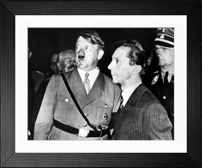 Framed Print : Adolf Hitler and Dr.Joseph Goebbels as they appeared at one of the 50 rallys held as part of the Nazi Election Campagin. November 1933. Courtesy: CSU Archives / Everett Collection Framed Print : Adolf Hitler and Dr.Joseph Goebbels as they appeared at one of the 50 rallys held as part of the Nazi Election Campagin. November 1933. Courtesy: CSU Archives / Everett Collection