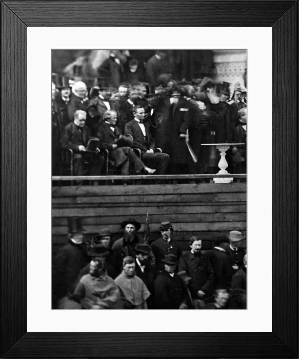 Framed Print : Abraham Lincoln at his 1st inauguration, Washington, D.C. 1861.. Courtesy: CSU Archives  /  Everett Collection