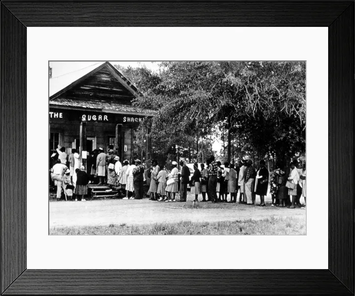 Framed Print : African Americans line up to vote at store in Alabama election, 1966.. Courtesy: CSU Archives  /  Everett Collection