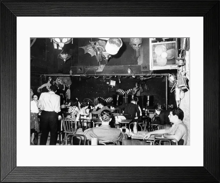 Framed Print : New York's Greenwich Village, Cafe Bizarre, 5 / 18 / 1963. Courtesy: CSU Archives / Everett Collection Framed Print : New York's Greenwich Village, Cafe Bizarre, 5 / 18 / 1963. Courtesy: CSU Archives / Everett Collection