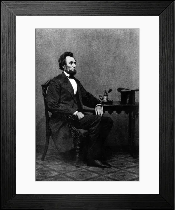 Framed Print : Abraham Lincoln, (1809-1865), U.S. President 1861-1865, in a photograph by Mathew Brady, c 1860's.. Courtesy: CSU Archives  /  Everett Collection