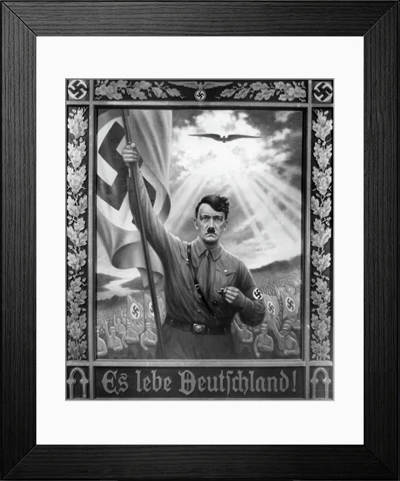 Framed Print : ADOLF HITLER, 1933 painting entitled, Es lebe Deutschland, commemorating the year Hitler came to power. Everett / CSU Archives