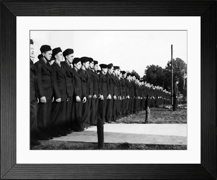 Framed Print : Memebrs of Company 356-SP6 of the Civilian Conservation Corps Camp Montgomery display their new uniforms. Garett Park, Maryland.ca 1939 Framed Print : Memebrs of Company 356-SP6 of the Civilian Conservation Corps Camp Montgomery display their new uniforms. Garett Park, Maryland.ca 1939