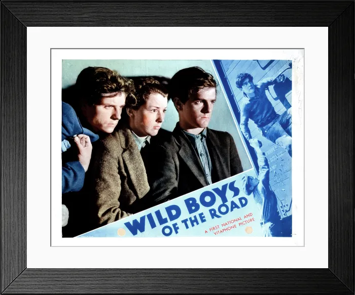 Framed Print : WILD BOYS OF THE ROAD, from left, Edwin Phillips, Dorothy Coonan Wellman, Frankie Darro, 1933