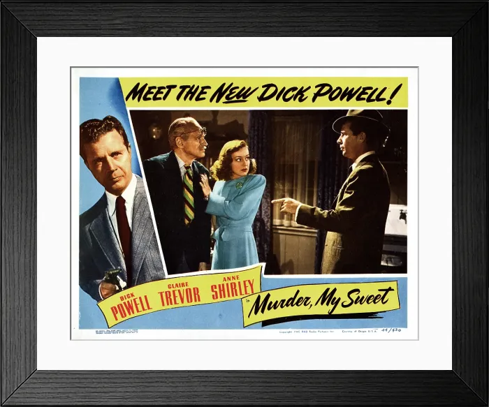 Framed Print : MURDER, MY SWEET, Dick Powell, Miles Mander, Anne Shirley, 1944