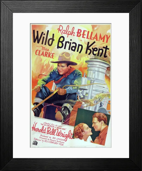 Framed Print : WILD BRIAN KENT, US poster art, bottom insert, from left: Gertrude Messinger, Ralph Bellamy, 1936, TM & Copyright 20th Century Fox Film Corp Framed Print : WILD BRIAN KENT, US poster art, bottom insert, from left: Gertrude Messinger, Ralph Bellamy, 1936, TM & Copyright 20th Century Fox Film Corp
