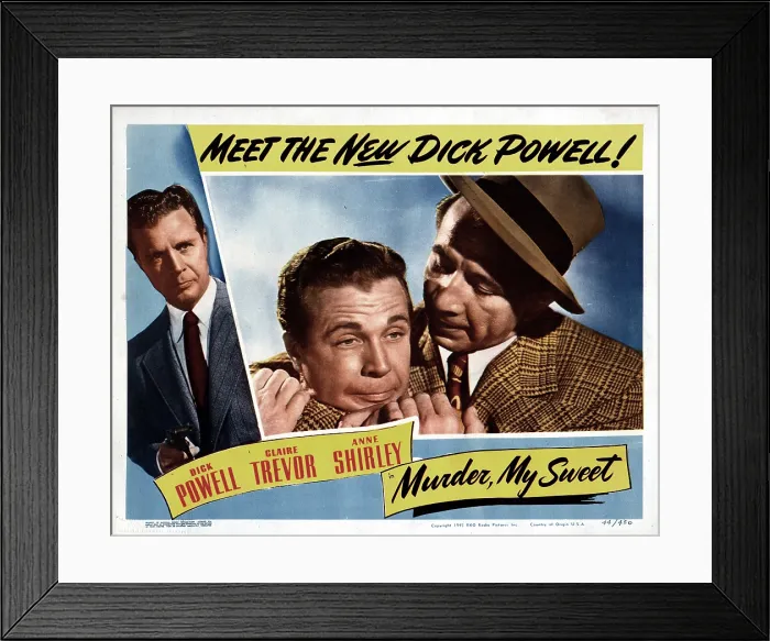 Framed Print : MURDER MY SWEET, Dick Powell, Mike Mazurki, 1944 Framed Print : MURDER MY SWEET, Dick Powell, Mike Mazurki, 1944