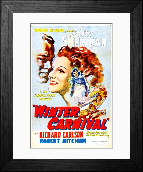 Framed Print : WINTER CARNIVAL, US poster, Ann Sheridan, 1939