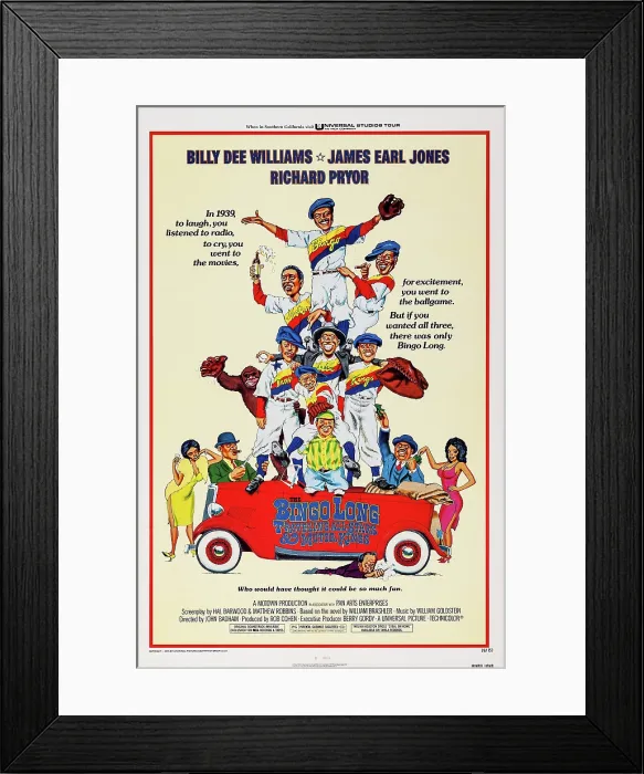 Framed Print : THE BINGO LONG TRAVELING ALL-STARS & MOTOR KINGS, US poster art, 1976 Framed Print : THE BINGO LONG TRAVELING ALL-STARS & MOTOR KINGS, US poster art, 1976