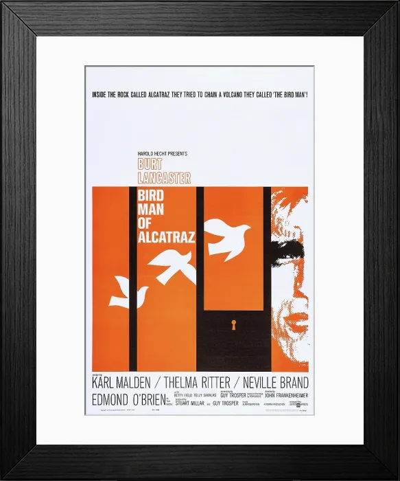 Framed Print : BIRDMAN OF ALCATRAZ, US poster art, Burt Lancaster, 1962