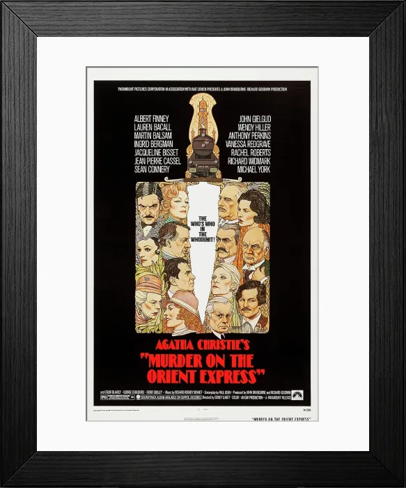 Framed Print : MURDER ON THE ORIENT EXPRESS, US Poster, 1974 Framed Print : MURDER ON THE ORIENT EXPRESS, US Poster, 1974