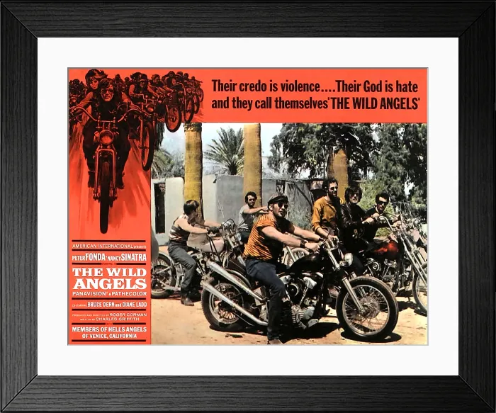 Framed Print : THE WILD ANGELS, Peter Fonda (second from right), 1966