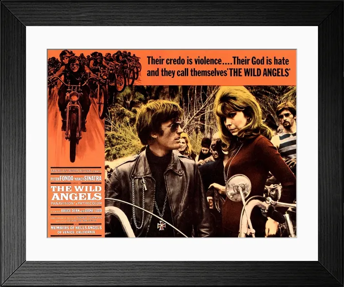 Framed Print : THE WILD ANGELS, close-up inset, left to right: Peter Fonda, Nancy Sinatra, 1966 Framed Print : THE WILD ANGELS, close-up inset, left to right: Peter Fonda, Nancy Sinatra, 1966